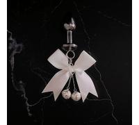 Plug Anal Mini enchufe de mini anal de tamaño pequeño con campanas de arco Anal Estimulador adulto Metal Cotón inoxidable Para Parejas juegos de cosplay coqueteo