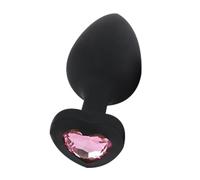 Plug Anal Nuevo Tamaño pequeño Corazón Negro Rosa Silicagel Anal Plug Beads Butt Plug Joyería Insertar Juguetes Sexuales Para Hombres Mujeres