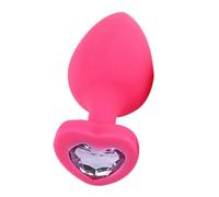 Plug Anal Nuevo Tamaño pequeño Corazón Negro Rosa Silicagel Anal Plug Beads Butt Plug Joyería Insertar Juguetes Sexuales Para Hombres Mujeres