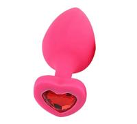 Plug Anal Nuevo Tamaño pequeño Corazón Negro Rosa Silicagel Anal Plug Beads Butt Plug Joyería Insertar Juguetes Sexuales Para Hombres Mujeres