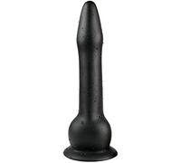 Plug Anal para Estirar, Silicona Suave, Butt Plug, Gran Diámetro, Analdidlo Largo para Hombres, Ventosa, Juguete Sexual, Principiante Extremo, Profesional, Dorado(Black,Small)