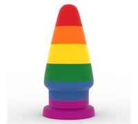 Lovetoy Prider - Plug anal arcoíris, 15 cm