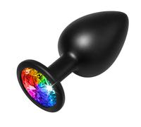Plug anal Rainbow Booty Jewel - Tamaño - grande