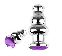 Plug Anal Tapón Anal con forma de corazón, 3 tamaños, tapón Anal de cristal de acero inoxidable, estimulador de tapón Anal extraíble, Juguetes sexuales anales, consolador masajeador de próstata