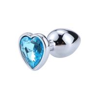 Plug Anal Tapón Anal con forma de corazón, 3 tamaños, tapón Anal de cristal de acero inoxidable, estimulador de tapón Anal extraíble, Juguetes sexuales anales, consolador masajeador de próstata