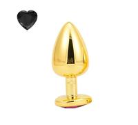 Plug Anal Tapón Anal de acero inoxidable dorado, juguetes anales de cristal, productos sexuales para mujeres y adultos, tapón Anal para hombres Para, parejas, 3 tamaños