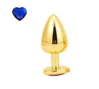 Plug Anal Tapón Anal de acero inoxidable dorado, juguetes anales de cristal, productos sexuales para mujeres y adultos, tapón Anal para hombres Para, parejas, 3 tamaños