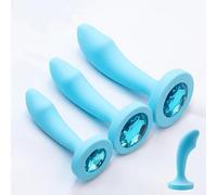 Plug Anal Tapón anal de gel de sílice Para Mujer 3 tamaños Tapón anal Base de cristal Analplug Juguetes sexuales Para Mujer Hombre Juguetes anales Consolador anal Juguetes para adultos