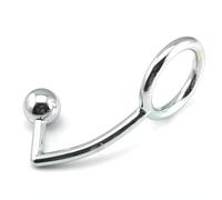 Plug Anal Tapones anales de bloqueo de pene de castidad masculina/intruso de bloqueo de pene con bola/anillo de gancho Anal de metal masculino tapón anal juguetes sexuales alternativos