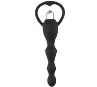 Plug Anal Vibrador con Cuenta Mujeres Punto G Masajeador de Clítoris Juguetes Sexuales para Adultos Placer Próstata para Hombre Pequeño Fácil de Llevar (Black)