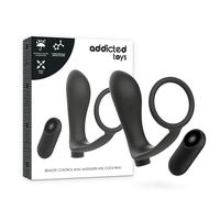 Addicted Toys Anal Plug & Cock Ring Black 1ud