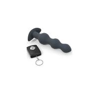Plug Anal Vibrador - Plateado - Control Remoto - Negro - Adulto - Zona de Destino: Ano