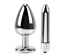 Plug Anal Vibradores de tapón anal de acero inoxidable para mujeres, productos sexuales vaginales, tapones anales, consolador, cuentas, juguete sexual, inserción de Vagina