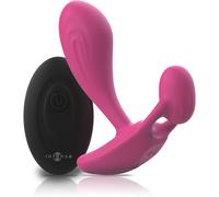 Plug Anal Vibrante Medio 9 CM Dilatador Con Mando de Silicona Rosa Mujer