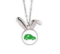 Plug Energy Vehicles Protect Environment - Collar con colgante de conejo, diseño de conejo