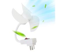 Plug Fan - Kit Outlet Adapter Electric Cooling Gadget Plug Fans | Flexible Neck Plugs Fan | Outlet Adapter Electric Cooling Gadget For Apartment Home Living Room Kitchen Bathroom Office Dormitory