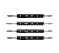 Plug Gauge Calibrador de rosca de acero M1.0-M3.5. Tolerancia: 6H M1.1 * 0.25 M1.5 * 0.3 M1.7 * 0.2 M2*0.25 M2.5 * 0.25 M3*0.35(M3*0.3 6H)