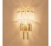 Plug in Crystal Wall Lamp Due to The Living Room Room Decoration Hotel Hall Transparent Crystal Lamp (Color Temperature : Warm White (2700-3500K)) (Nature White(3500)