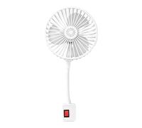 Plug in Electric Fan - Quiet Gooseneck Mini Cooler Fan, Adjustable Plug In Portable Fans with Flexible Neck and Strong Airflow for Office, Car, Room, Travel, Beach, Tent and Camping Cooling Use