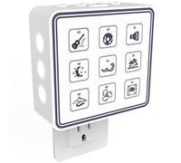 Plug-in - Máquina de sonido de sonido de luz nocturna blanca - Terapia relajante para dormir para adultos y bebés con 9 ajustes de sonido natural, temporizador automático, cable USB para auriculare