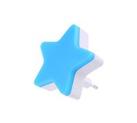 Plug- In Night Light Auto Sensor Sensor Kids Nursey Light Dusk to Dawn Sensor Star Lámpara de Pared para Niños Dormitorio para Niños Sky Blue (Europea Original)
