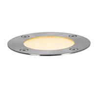 Plug & Shine Foco para empotrar en suelo (9,8 cm, Ámbar, IP67, Plateado)