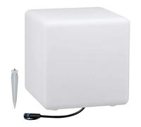 Paulmann 941.81 Objeto luminoso exterior Plug & Shine Cube IP67 3000 K 575 lm 24 V, luminaria con forma de cubo, cubo decorativo, luminaria exterior, iluminación para la terraza 94181