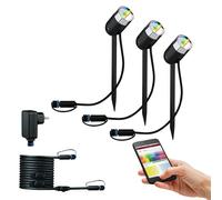 Plug & Shine Set básico (Antracita, Ø x Al: 5 x 22,5 cm, 4,5 W, Controlado por aplicación, IP44, 3 ud.)