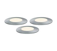 Paulmann 939.49 Outdoor Plug & Shine Floor Mini, juego de ampliación de 3 uds., IP67 3000 K 3x2,5 W 24 V 93949 Luminaria empotrable en el suelo LED, iluminación exterior, proyector de suelo