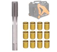 Plug Thread Repair Kit - M16x1.25 Tap With M14x1.25 Inserts, 11-Piece Rethreading Set | Thread Repair Tools For Generators, Engines, Cars, Motorcycles, And Small Equipment