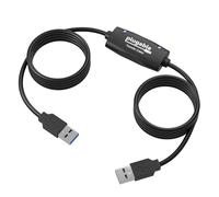 Plugable Cable de transferencia USB 2.0 enchufable, uso ilimitado, transferencia de datos entre 2 PC's con Windows (10, 8.1, 8, 7, Vista, XP) Bravura Easy Computer Sync Software incluido