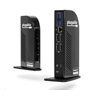 Plugable Estación de acoplamiento USB C 14 en 1 con 4 HDMI, Quad Dock con carga de 100 W, 4 pantallas HDMI, compatible con Windows, Thunderbolt 3/4, USB-C (4 USB, 1 USB-C, Ethernet, tarjeta SD, audio)