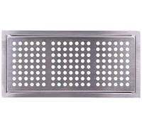 Pluggit Rejilla circular de acero inoxidable, incluye marco de montaje - PL129