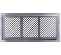 Pluggit Rejilla de cubierta de barras de acero inoxidable, incl. marco de montaje - PL127