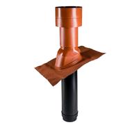 Pluggit Sombrerete de cubierta aislado DN160 rojo de plástico - DH160-KR