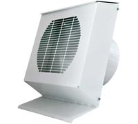 Pluggit Terminal de pared DN150 de chapa de acero, blanco - WH150-1