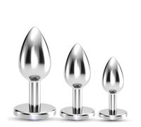 Plugs marca CRUSHIOUS Crushious Bijou Anal Wet Train Trio - Cristal Azul