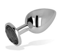 Plugs marca OHMAMA OHMAMA PLUG ANAL CON CRISTAL NEGRO 8 CM