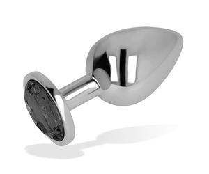 Plugs marca OHMAMA OHMAMA PLUG ANAL CON CRISTAL NEGRO 8 CM