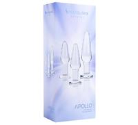 Plugs marca S Pleasures Crystal APOLLO es un completo pack de 3 plugs de vidrio transparentes y diseñados especialmente para la estimulación anal