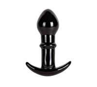 Plugs marca S Pleasures Crystal COSMO es un plug de vidrio de color negro diseñado para la estimulación anal