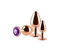 Plugs marca S Pleasures Metal Pack de 3 plugs de metal en color bronce brillante y diseñados especialmente para la estimulación anal