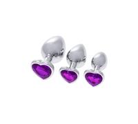 Plugs marca S Pleasures Metal Pack de 3 plugs de metal plateado brillante y diseñados especialmente para la estimulación anal