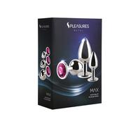 Plugs marca S Pleasures Metal Pack de 3 plugs de metal plateado brillante y diseñados especialmente para la estimulación anal