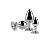 Plugs marca S Pleasures Metal Pack de 3 plugs de metal plateado brillante y diseñados especialmente para la estimulación anal