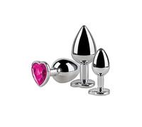 Plugs marca S Pleasures Metal Pack de 3 plugs de metal plateado brillante y diseñados especialmente para la estimulación anal