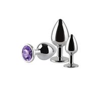 Plugs marca S Pleasures Metal Pack de 3 plugs de metal plateado brillante y diseñados especialmente para la estimulación anal
