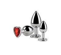 Plugs marca S Pleasures Metal Pack de 3 plugs de metal plateado brillante y diseñados especialmente para la estimulación anal