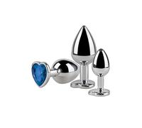 Plugs marca S Pleasures Metal Pack de 3 plugs de metal plateado brillante y diseñados especialmente para la estimulación anal