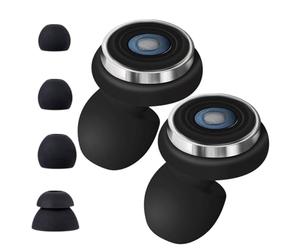 Plugz - Tapones de silicona para los oídos, ultracómodos, reutilizables, ruido de viento de motocicleta, fiesta transparente, almohada Macks, natural, 8 pares, habla clara social, el original